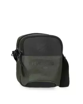 Маленькая зеленая мужская сумка через плечо с передним карманом Bromley Pepe Jeans, зеленый