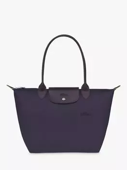 Маленькая зеленая сумка на плечо Le Pliage из переработанной парусины Longchamp, черника