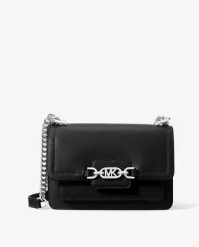 Маленькая женская кожаная сумка через плечо Heather черного цвета Michael Michael Kors, черный