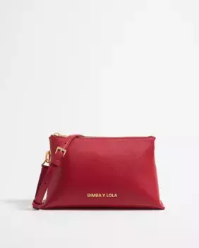 Маленькая женская кожаная сумка-трапеция на плечо Bimba y Lola, красный
