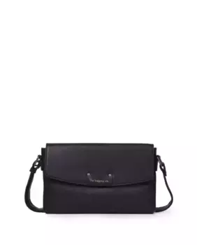 Маленькая женская сумка через плечо из мытой кожи THB Tack The Bagging Co, черный