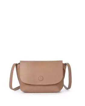 Маленькая женская сумка через плечо из мытой кожи THB Magnet The Bagging Co, цвет Topo