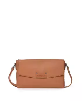 Маленькая женская сумка через плечо из мытой кожи THB Tack The Bagging Co, коричневый