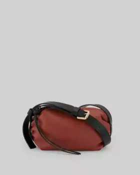 Маленькая женская сумка через плечо из натуральной кожи Adolfo Dominguez, красный