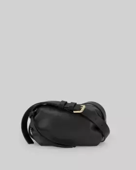 Маленькая женская сумка через плечо из натуральной кожи Adolfo Dominguez, темно-серый