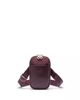 Маленькая женская сумка через плечо из темно-бордовой ткани на молнии Herschel, гранатовый