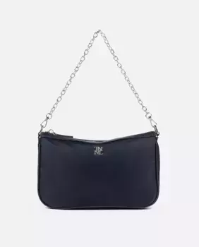 Маленькая женская сумка через плечо Naulover цвета фуксии с бантом в тон, черный