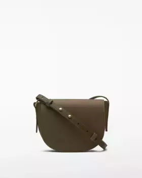 Маленькая женская сумка через плечо с клапаном Adolfo Dominguez, зеленый