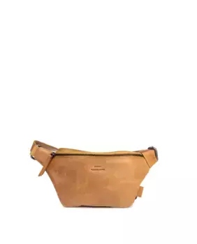 Маленькая женская сумка из хрустящей кожи Stamp, горчичный