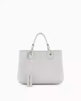 Маленькая женская сумка-шоппер My EA с персонализированной ручкой Emporio Armani, цвет Blanco Hielo