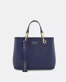 Маленькая женская сумка-шоппер MyEA с принтом оленя Emporio Armani, синий