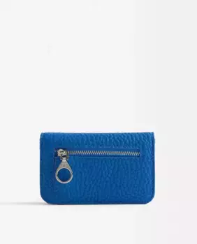 Маленькая женская визитница с клапаном и застежкой на пуговицы Parfois, синий