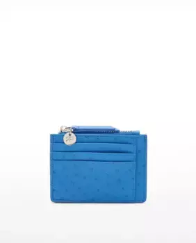 Маленькая женская визитница с застежкой-молнией, однотонная Parfois, синий