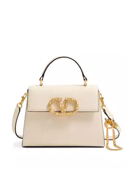 МАЛЕНЬКАЯ СУМКА Valentino Garavani VSLING ИЗ ЗЕРНИСТОЙ ТЕЛЯЧЬЕЙ КОЖИ С ДРАГОЦЕННЫМ ЛОГОТИПОМ