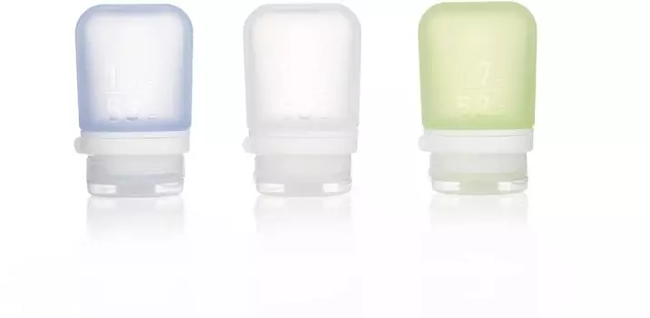 Маленькие бутылочки для выдавливания GoToob+ — 1,7 эт. унция - Пакет из 3 шт. humangear, зеленый