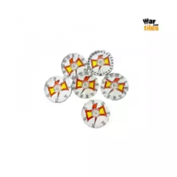 Маленькие циферблаты Warhammer — Белые молнии, War Tiles - Wound Dials