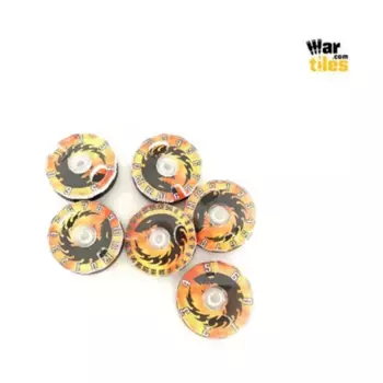 Маленькие циферблаты Warhammer — Тиранические пришельцы (узор Кракена), War Tiles - Wound Dials