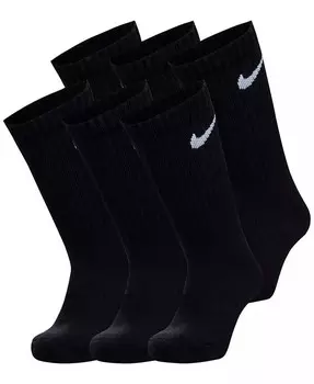 Маленькие детские, 6 шт. Носки Performance Crew Nike, коричневый