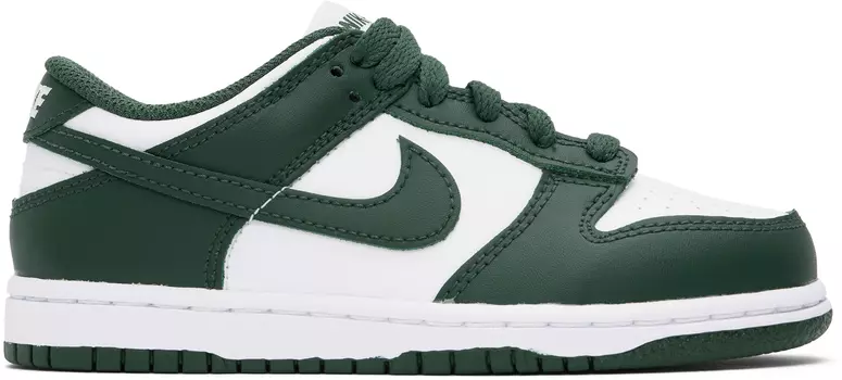 Маленькие детские зеленые и белые кроссовки Dunk Low Nike