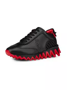 Маленькие и детские кроссовки Mini Shark Christian Louboutin, черный