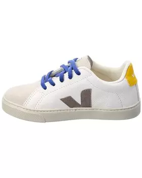 Маленькие кроссовки VEJA Esplar из кожи и замши, белый