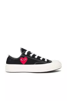 Маленькие низкие кеды Red Heart Comme Des Garcons Play, черный
