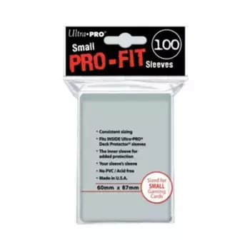 Маленькие рукава Pro-Fit, прозрачные (100), Card Sleeves - Undersized (Ultra Pro)