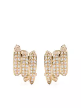 Маленькие серьги Clair из желтого золота с бриллиантами Anita Ko, золотой