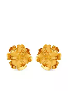 Маленькие серьги-клипсы Peony Oscar de la Renta, золотой