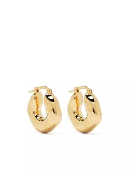 Маленькие серьги-кольца Jil Sander, золотой