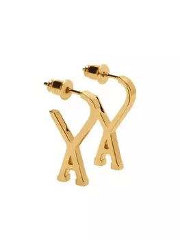 Маленькие серьги-кольца с монограммой Ami De Coeur AMI Paris, золотой