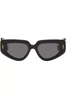 Маленькие солнцезащитные очки с экраном в виде бабочки Loewe, черный