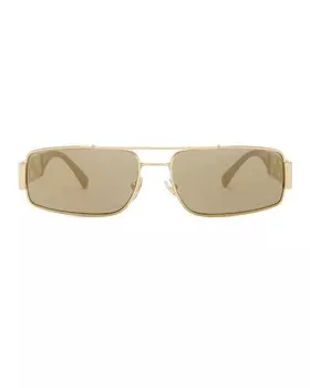 Маленькие солнцезащитные очки в овальной оправе Versace, золотой
