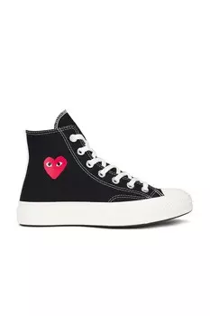 Маленькие высокие кеды Red Heart Comme Des Garcons Play, черный