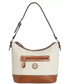 Маленький бродяга на молнии Saffiano Croc Giani Bernini, тан/бежевый