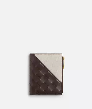 Маленький диагональный кошелек Intrecciato, складывающийся вдвое Bottega Veneta