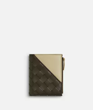 Маленький диагональный кошелек Intrecciato, складывающийся вдвое Bottega Veneta