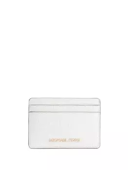 Маленький футляр для карт Michael Kors Jet Set с эффектом крокодиловой кожи, белый