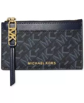 Маленький футляр для карт на молнии с логотипом Empire Michael Kors, синий