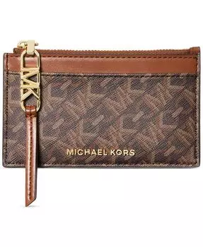 Маленький футляр для карт на молнии с логотипом Empire Michael Kors, коричневый