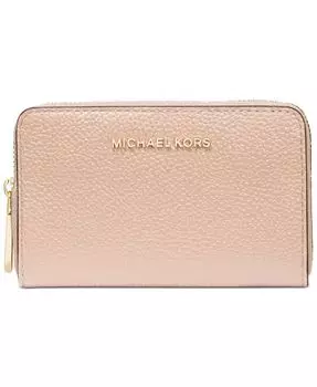 Маленький футляр для визиток Jet Set на молнии Michael Kors, розовый