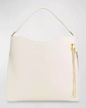 Маленький хобо Alix из зерненой кожи TOM FORD, цвет Chalk