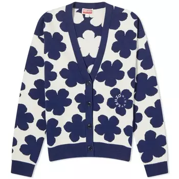 Маленький кардиган Kenzo с жаккардовым цветком