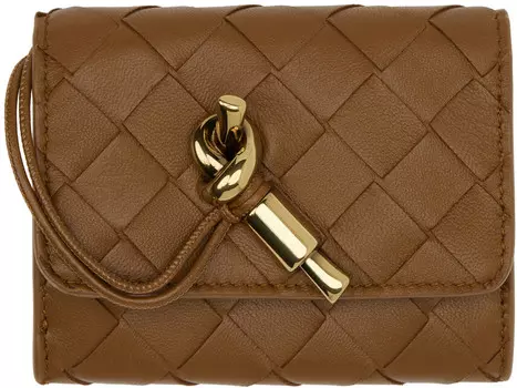 Маленький конверт-держатель для карт Tan Andiamo Bottega Veneta