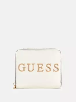 Маленький кошелек Caracara на молнии Guess Factory, цвет Cream