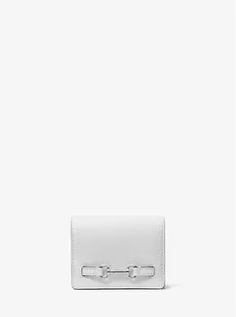 Маленький кошелек Carson из шагреневой кожи Michael Kors, белый