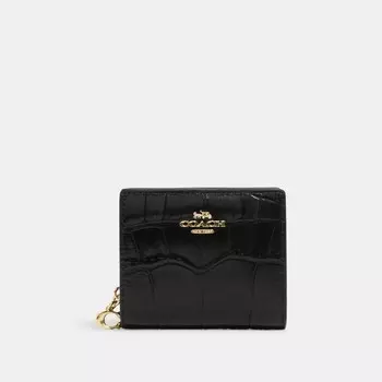 Маленький кошелек COACH Snap, золотой/черный
