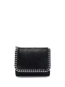 Маленький кошелек Falabella с откидным клапаном STELLA MCCARTNEY, черный