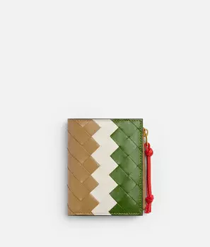 Маленький кошелек Intrecciato, складывающийся вдвое Bottega Veneta