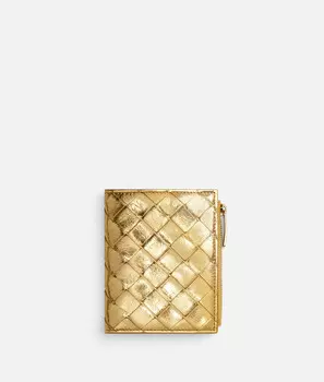 Маленький кошелек Intrecciato, складывающийся вдвое Bottega Veneta